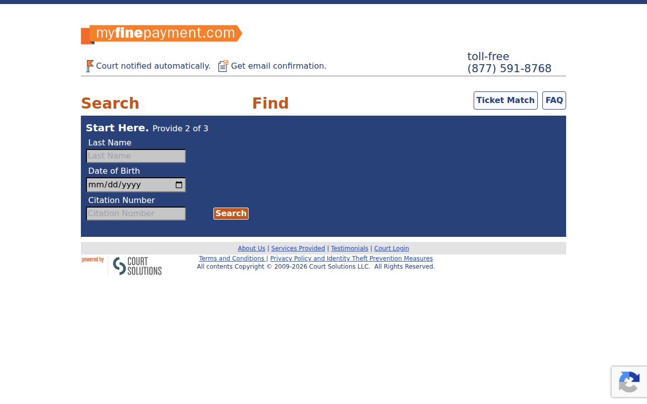 Nowata County traffic citation search fields